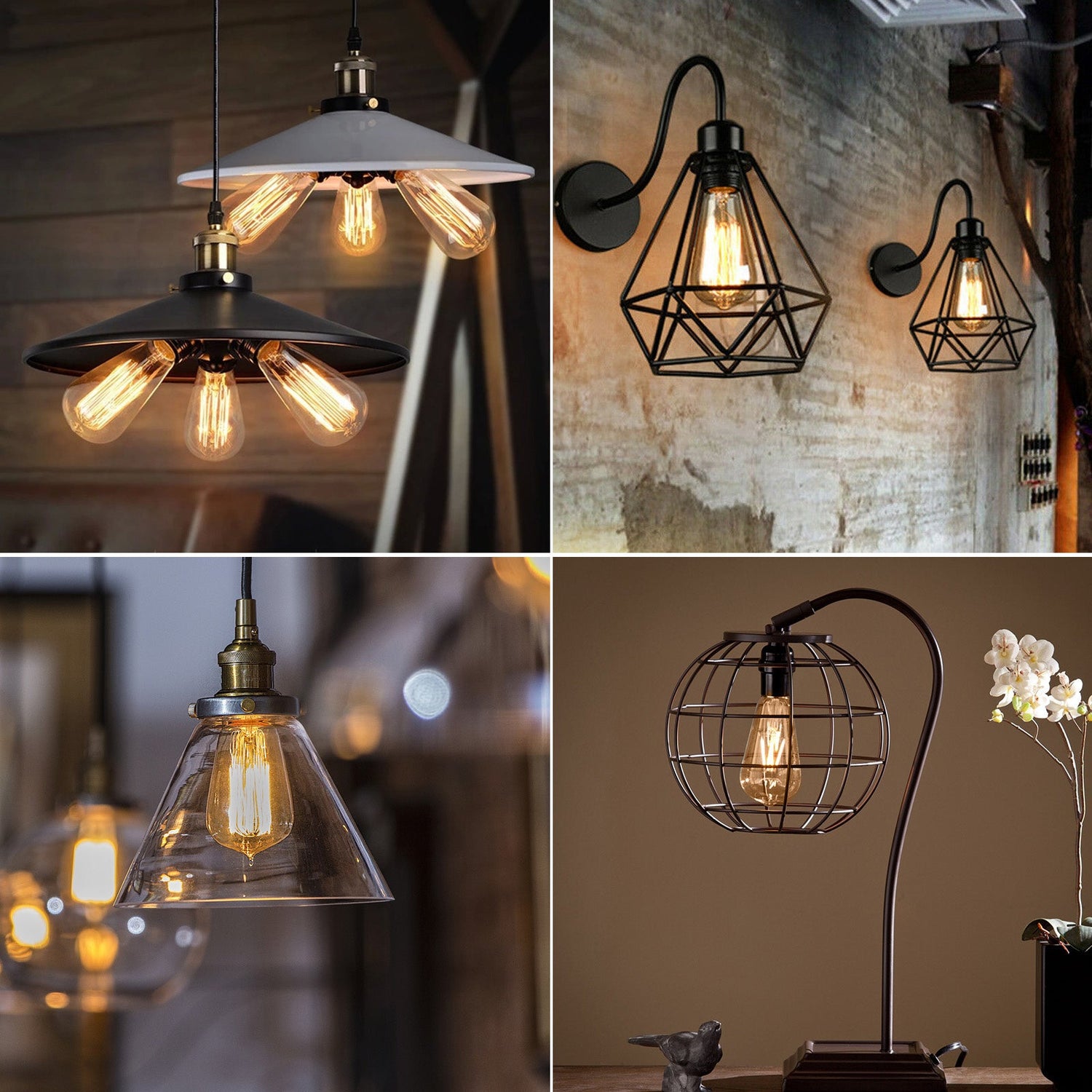 Kooldraadlamp E27 Edison ST64 - amber glas | LED 4W=38W gloeilamp | FLAME filament 2200K - LEDPLANET.NL