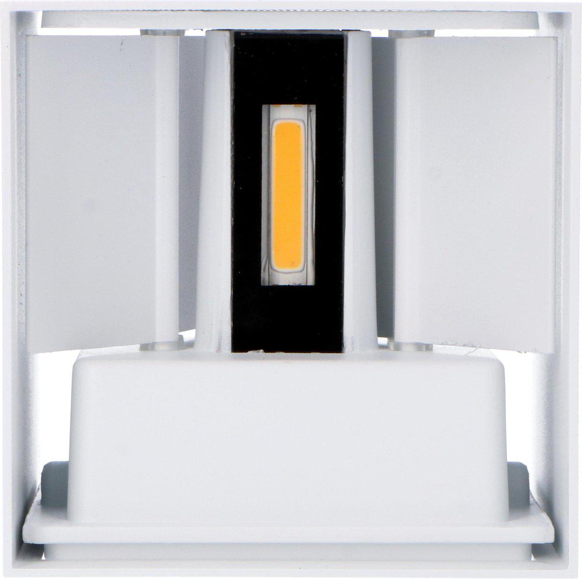 LED's Light Kubus LED Wandleuchte für den Außenbereich - Up & Down Licht - IP65 - Weiß