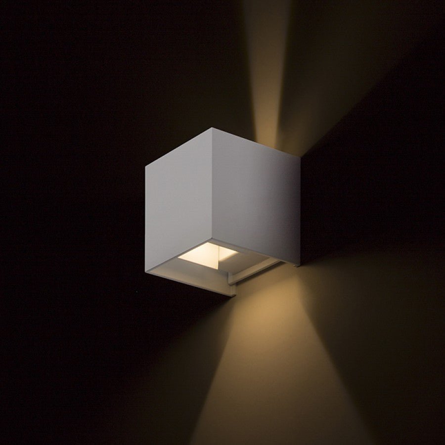 LED's Light Kubus LED Wandleuchte für den Außenbereich - Up & Down Licht - IP65 - Weiß