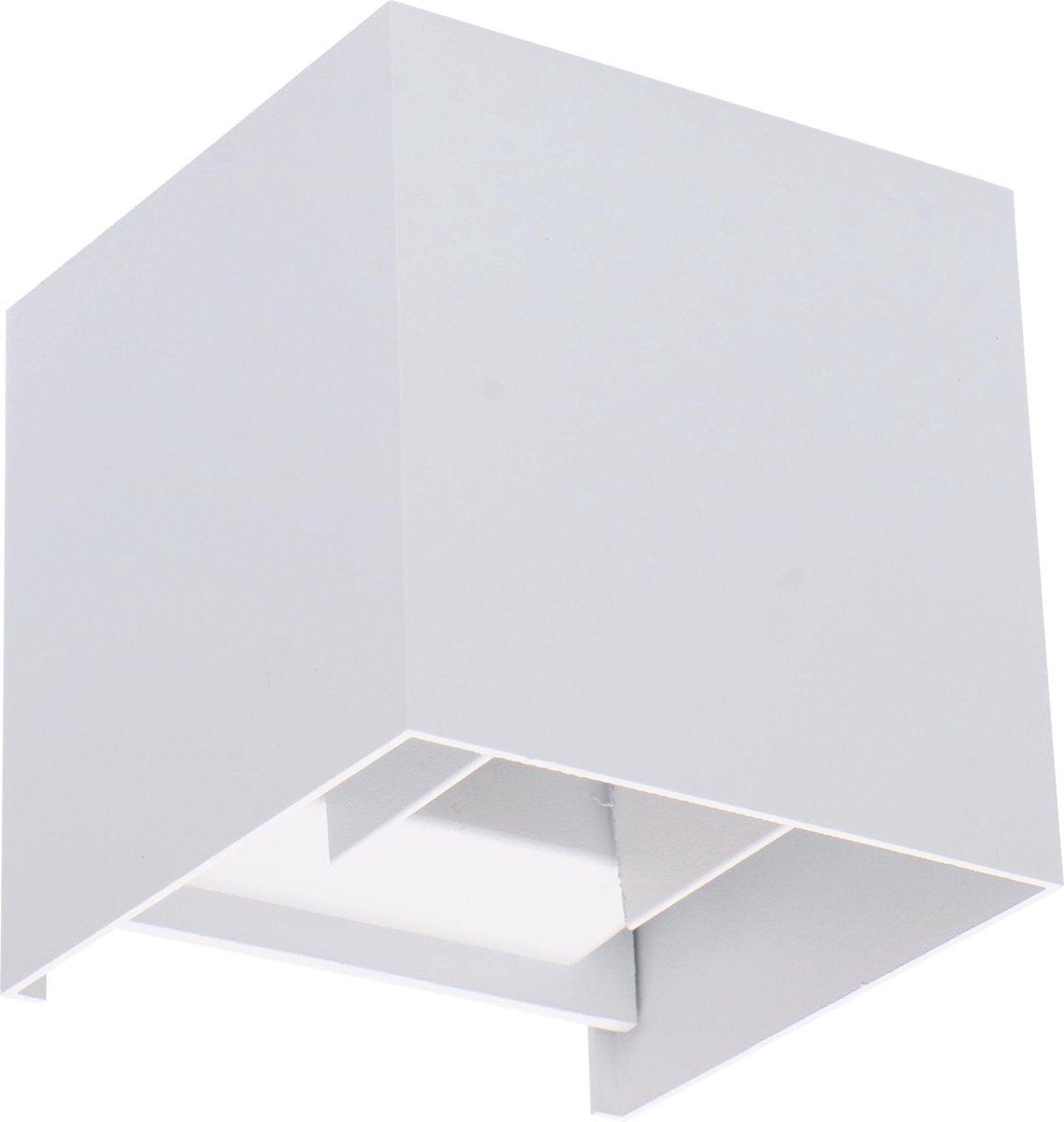 LED's Light Kubus LED Wandleuchte für den Außenbereich - Up & Down Licht - IP65 - Weiß