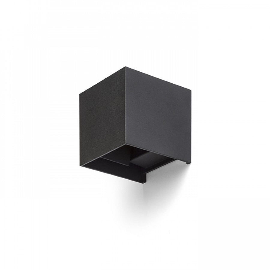 LED's Light Kubus LED Wandleuchte für den Außenbereich - Up & Down Licht - IP65 - Schwarz