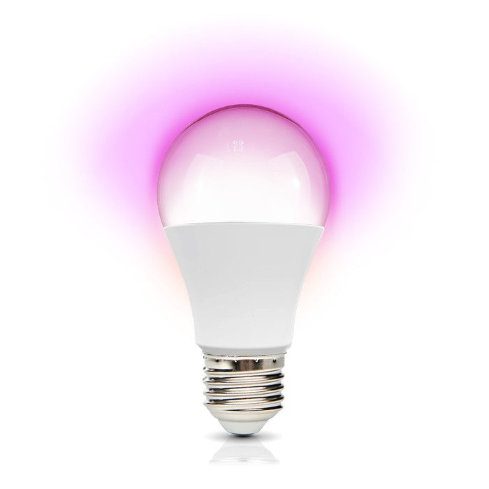 Kweeklamp LED met E27 fitting, 9W, 800lm, roze tint, ideaal voor plantengroei.