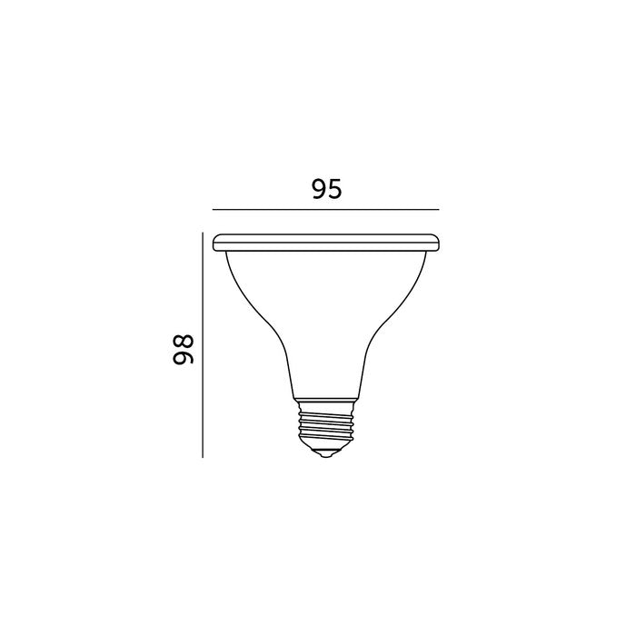 Kweeklamp LED 95mm diameter 98mm hoogte met E27 fitting en energiezuinige verlichting