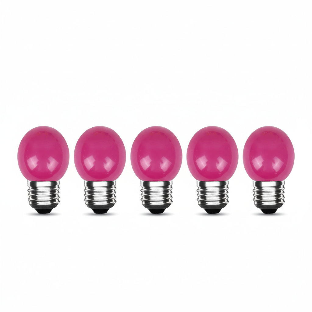 lamp led 5x LED gloeilampen E27 5W 400lm roze
