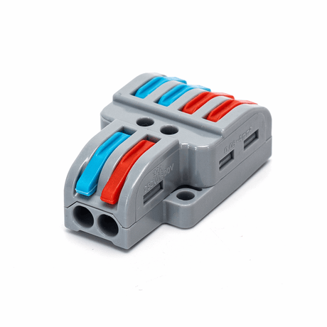 Lasklem set 5 stuks - 4~2 split verbindingsklem 0.08 - 4mm² | IP20 hersluitbaar - LEDPLANET.NL