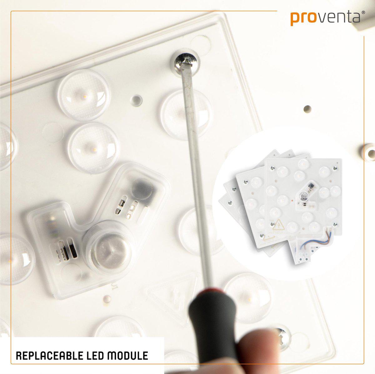 LED's Light Universal Ceiling Lamp 1600 - Suitable for bathroom IP44 - Warm white (3000K) - 37 cm