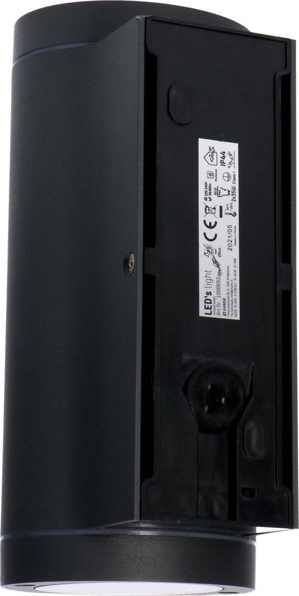 LED's Light Up & Down LED Outdoor Lamp with Sensor - IP44 Waterproof - GU10 Fitting - Venezia Model - Anthracite