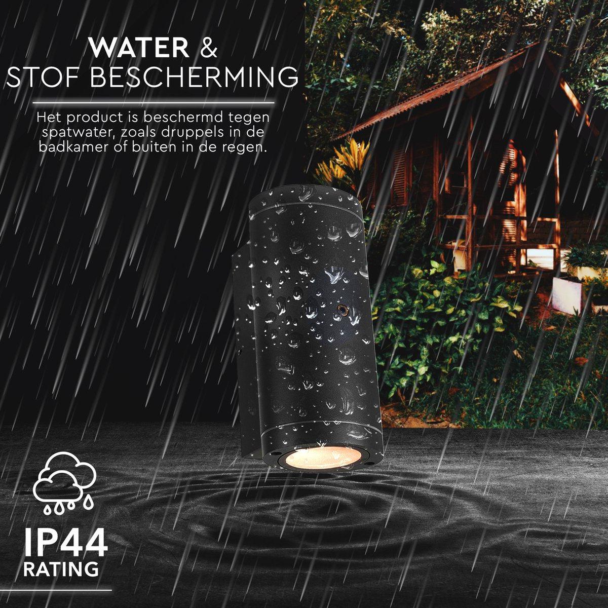 LED's Light Up & Down LED Outdoor Lamp with Sensor - IP44 Waterproof - GU10 Fitting - Venezia Model - Anthracite