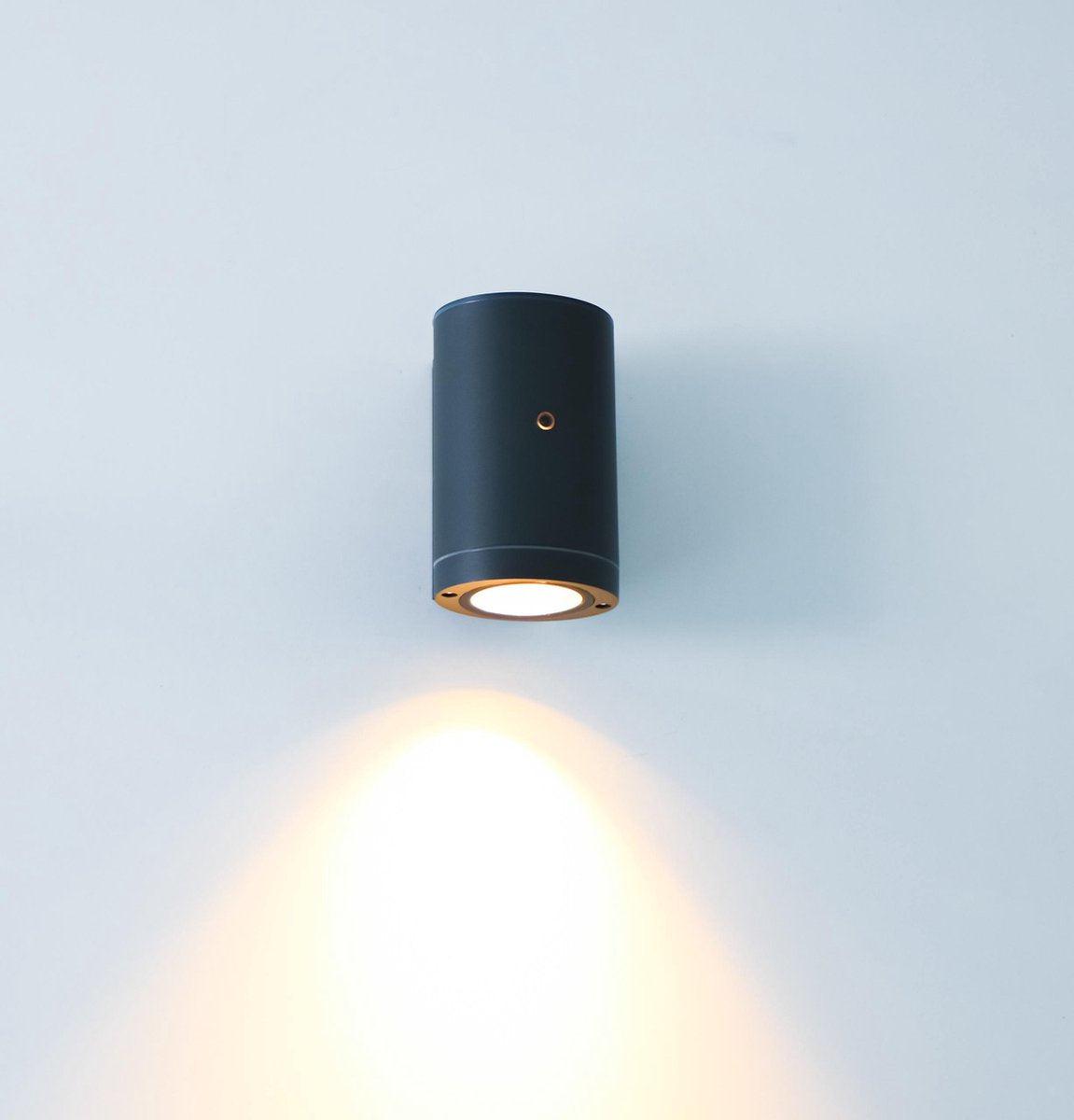 LED's Light LED Outdoor Lamp with Sensor - IP44 Waterproof - GU10 Fitting - Model Bari - Anthracite