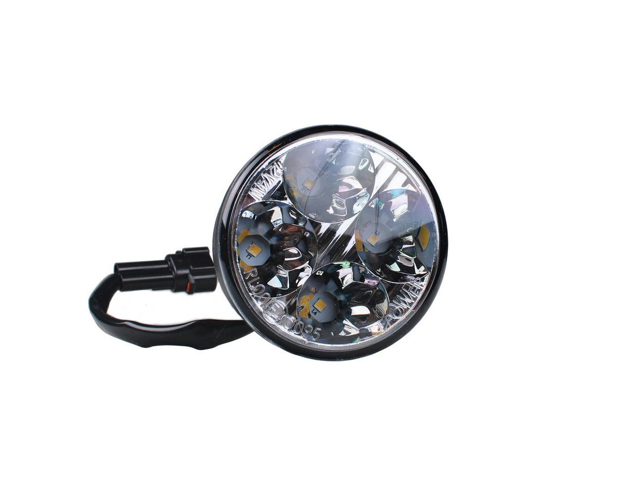 M-TECH LED dagrijverlichting set met ronde lamp voor betere zichtbaarheid en veiligheid op de weg