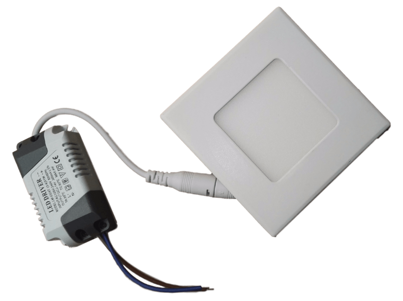 LED downlight vierkant | 85 x 85mm | 3 Watt warmwit | 3000K | inbouw - LEDPLANET.NL