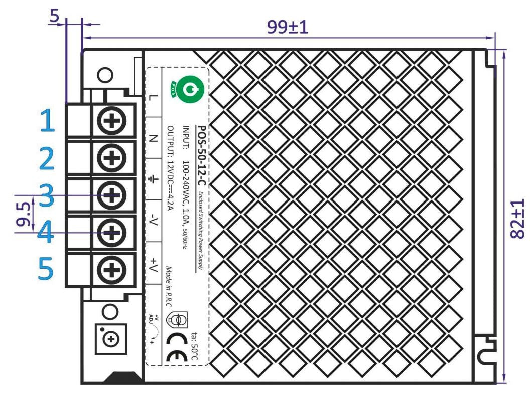 LED driver 12 Volt DC - 4.2A | 50 Watt | IP20 - binnenshuis - LEDPLANET.NL