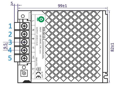 LED driver 12 Volt DC - 4.2A | 50 Watt | IP20 - binnenshuis - LEDPLANET.NL