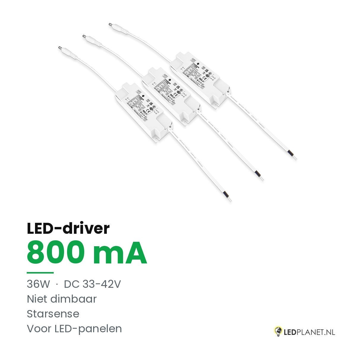 LED-driver voor LED-paneel - 36W - 800 mA - DC 33-42V - niet dimbaar - Starsense
