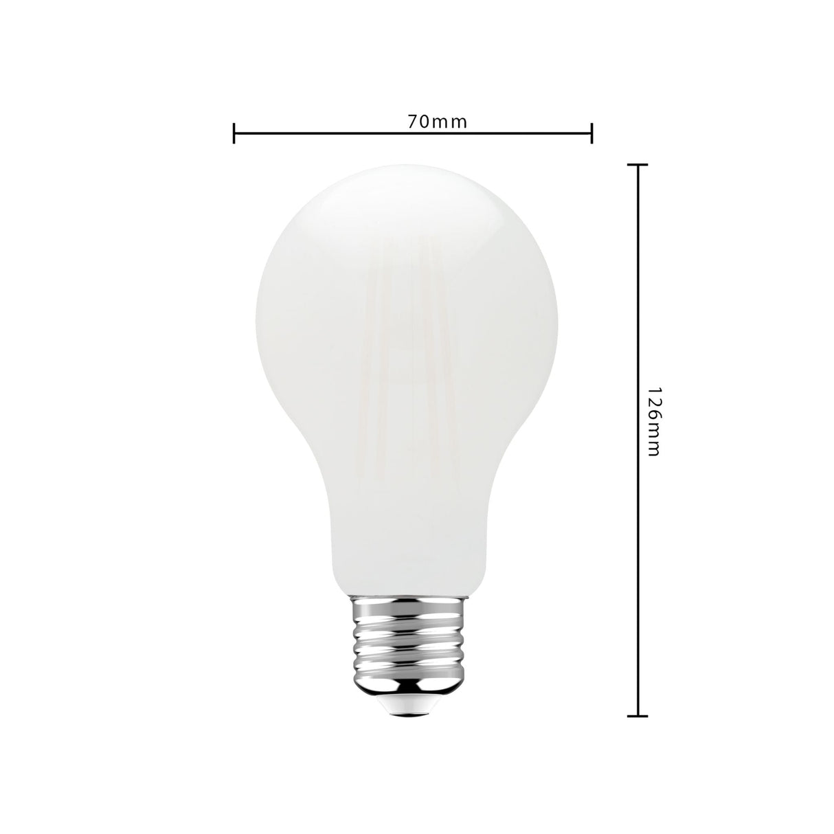 LED Filament Lamp E27 1521 lumens - 11W - Warm white 2700K - A70 Pear shape - Opal glass
