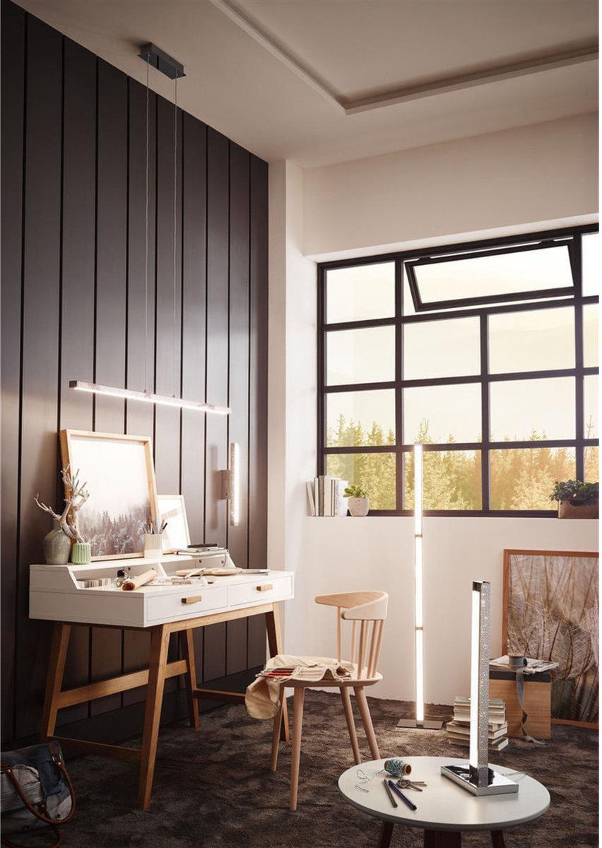 Lineare LED-Hängeleuchte mit Touch-Dimmer, 150 cm – 3-stufig dimmbar – Chrom