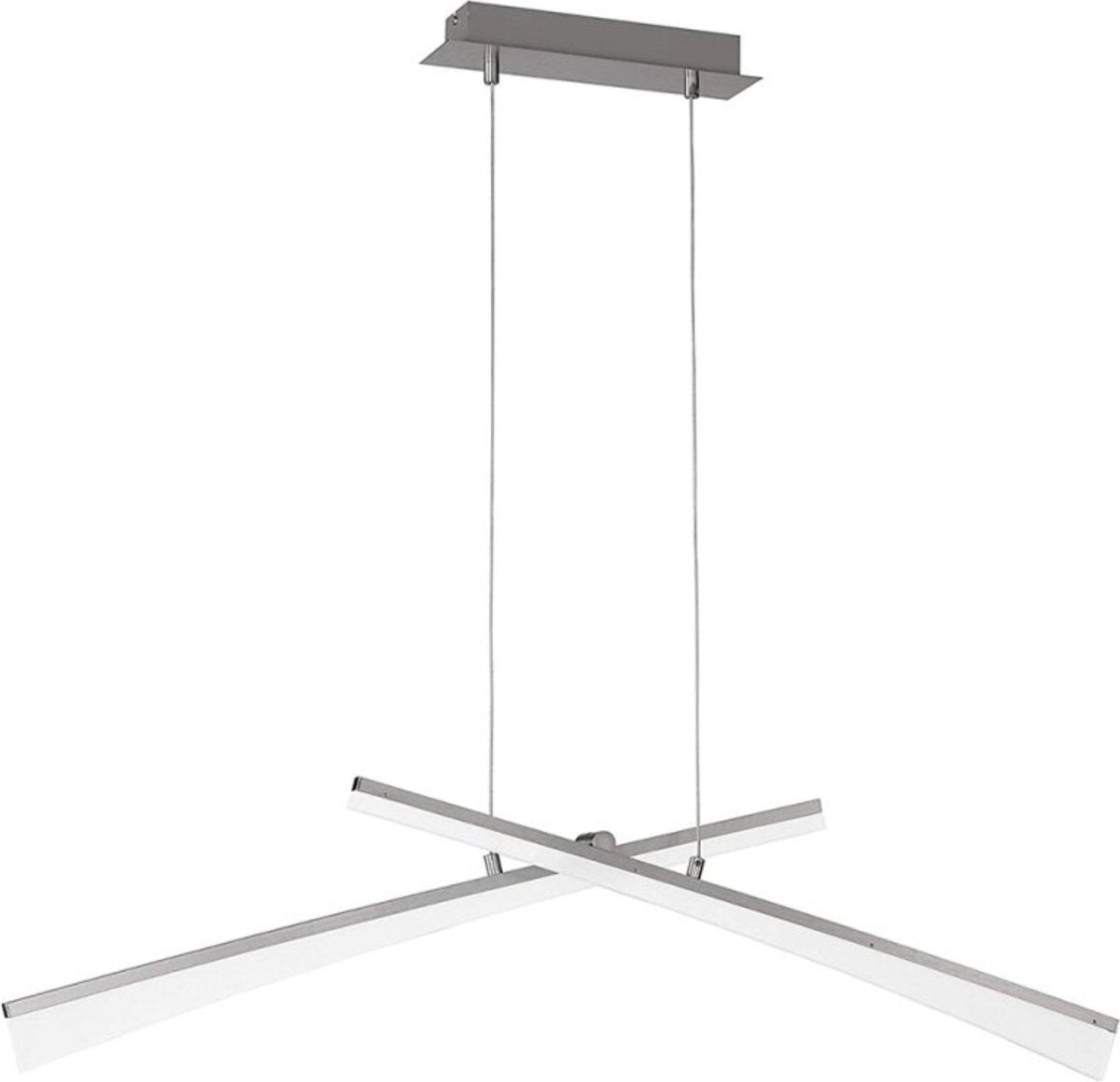 LED-Pendelleuchte X linear warmweiß, schwenkbar - verkürzbar - silber