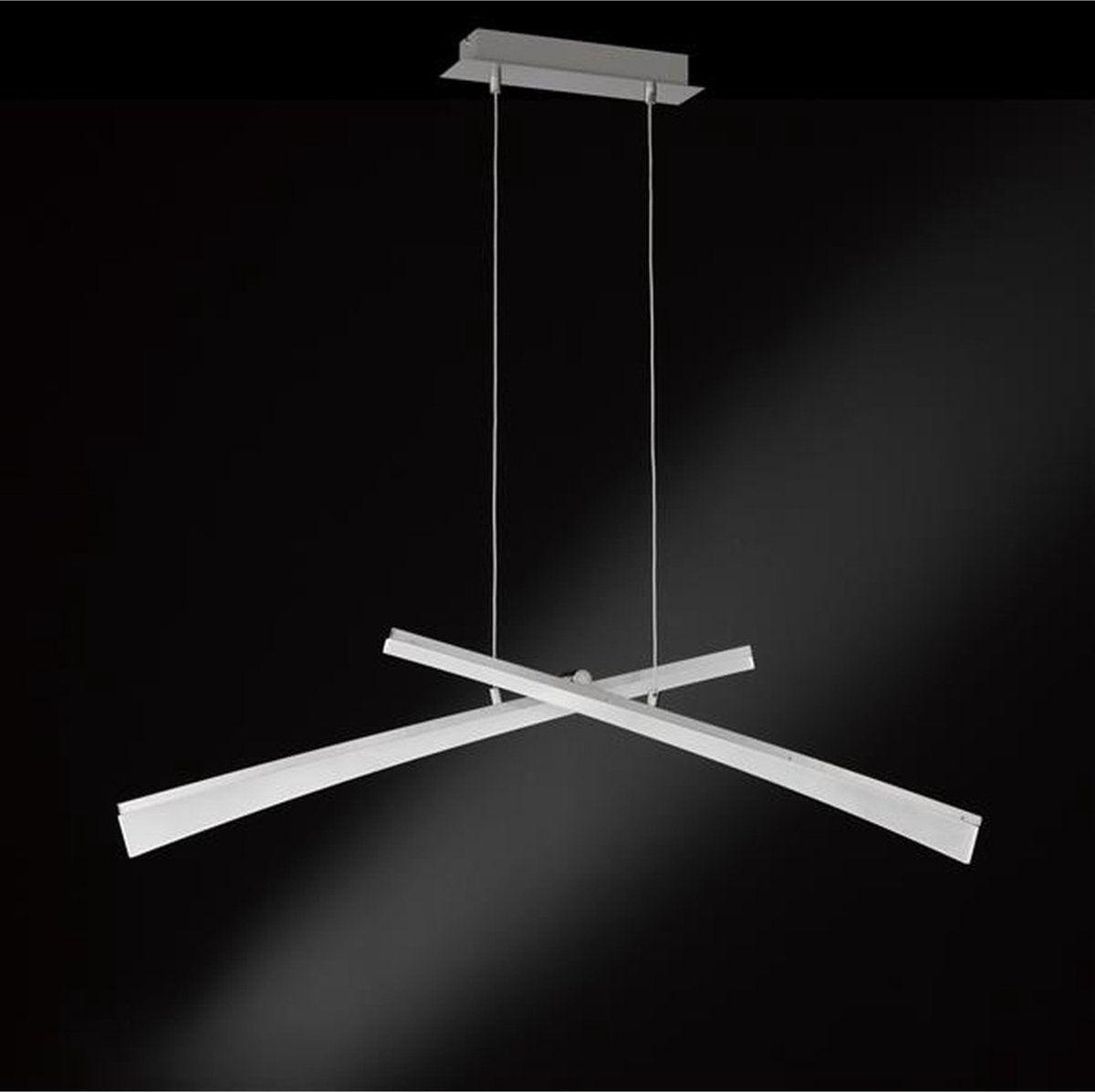 LED-Pendelleuchte X linear warmweiß, schwenkbar - verkürzbar - silber