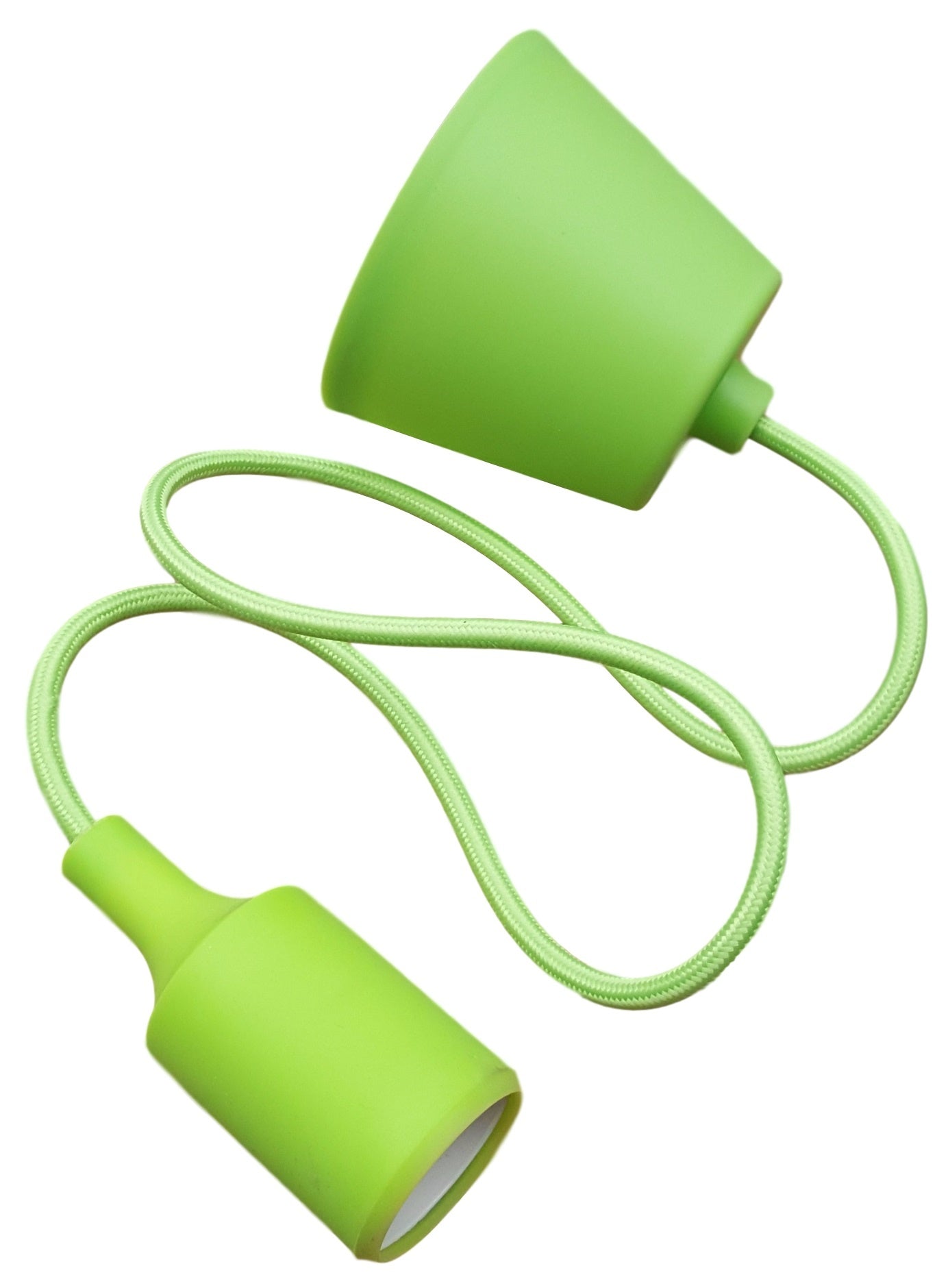 LED lamp DIY | pendel hanglamp - strijkijzer snoer | E27 siliconen fitting | appeltjes groen - LEDPLANET.NL