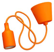 LED lamp DIY | pendel hanglamp - strijkijzer snoer | E27 siliconen fitting | oranje - LEDPLANET.NL
