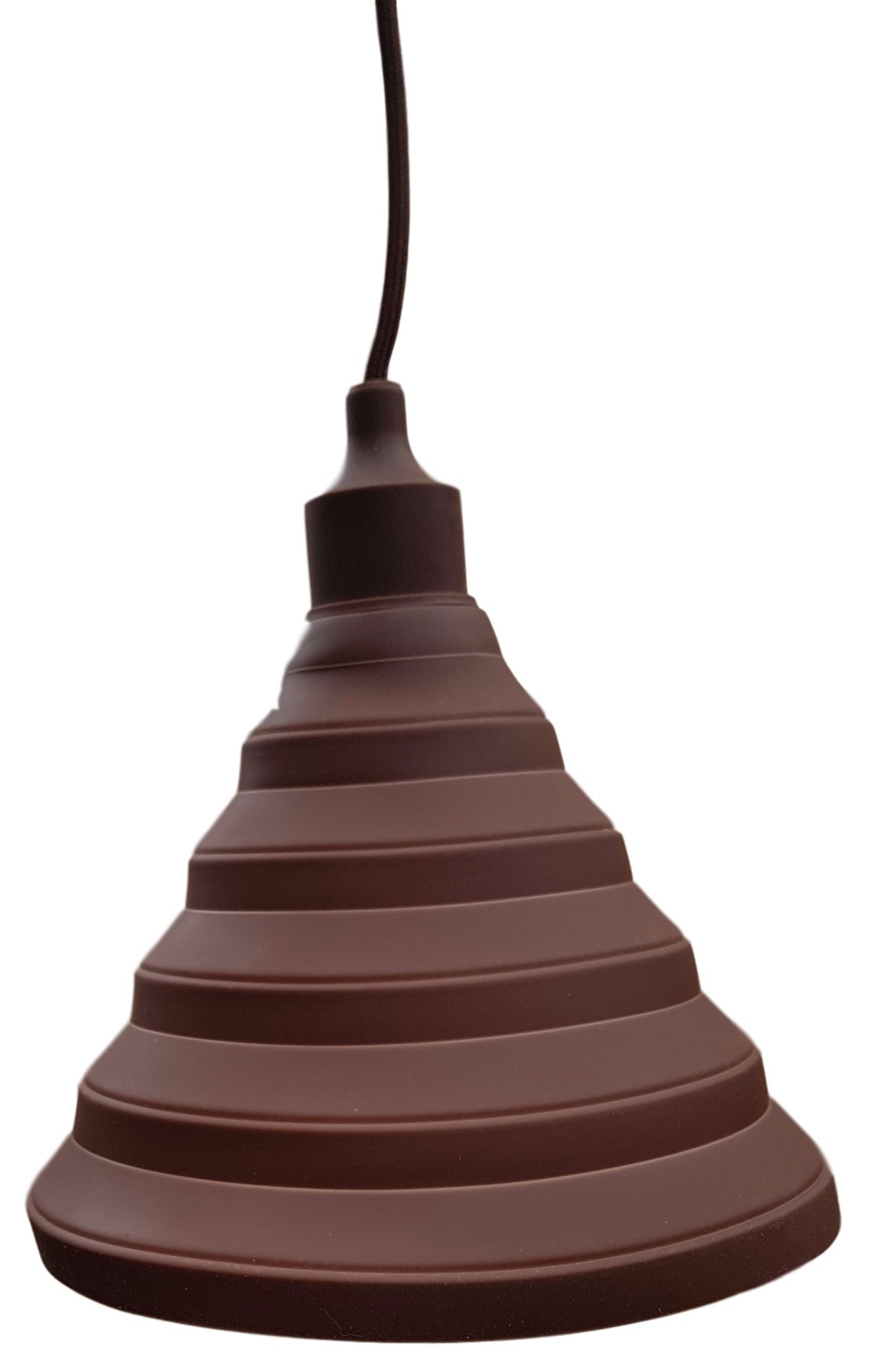 LED lamp DIY | vouwbare hanglamp - strijkijzer snoer | E27 siliconen fitting | chocolade - LEDPLANET.NL