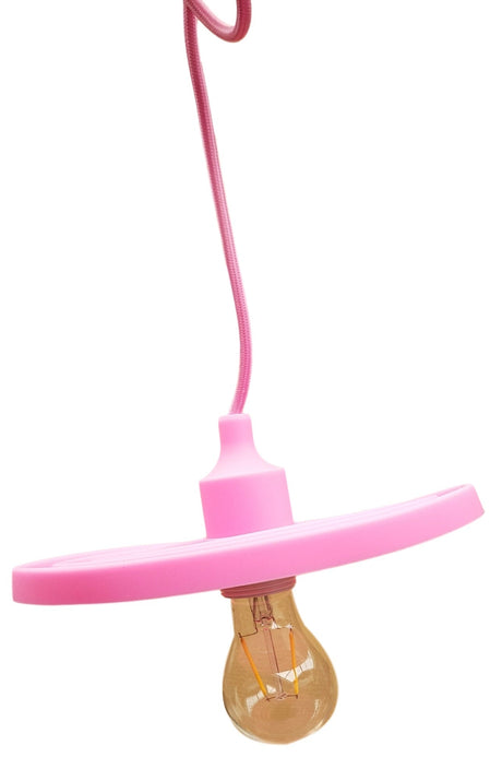 LED lamp DIY | vouwbare hanglamp - strijkijzer snoer | E27 siliconen fitting | roze - LEDPLANET.NL