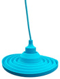 LED lamp DIY | vouwbare hanglamp - strijkijzer snoer | E27 siliconen fitting | turquoise - LEDPLANET.NL