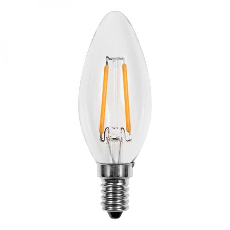 LED lamp E14 | kaarslamp C35 | 2W=20W | daglichtwit filament 6500K - LEDPLANET.NL
