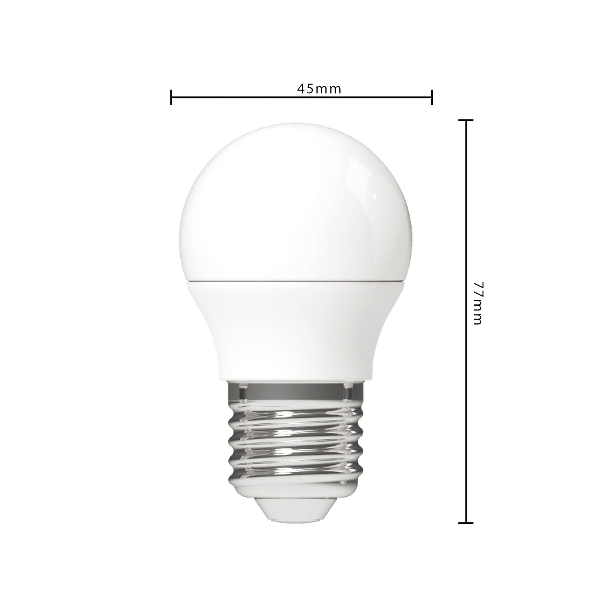 LED Globe Bulb 470 lumens - 4.5W - 2700K - E27 - Opal