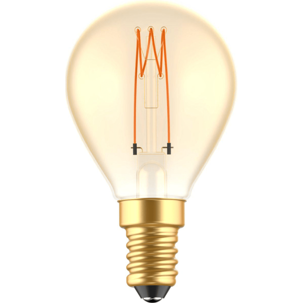 LED Filament Bulb E14 - 136 lumens - 2.5W - Extra Warm White 1800K - Dimmable - G45 Ball Gold