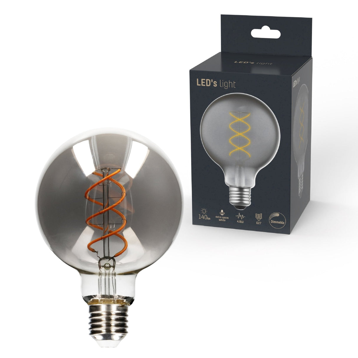 LED-Lampe Smokey E27 - Edison Vintage - Dimmbares Licht - Glühbirne G95