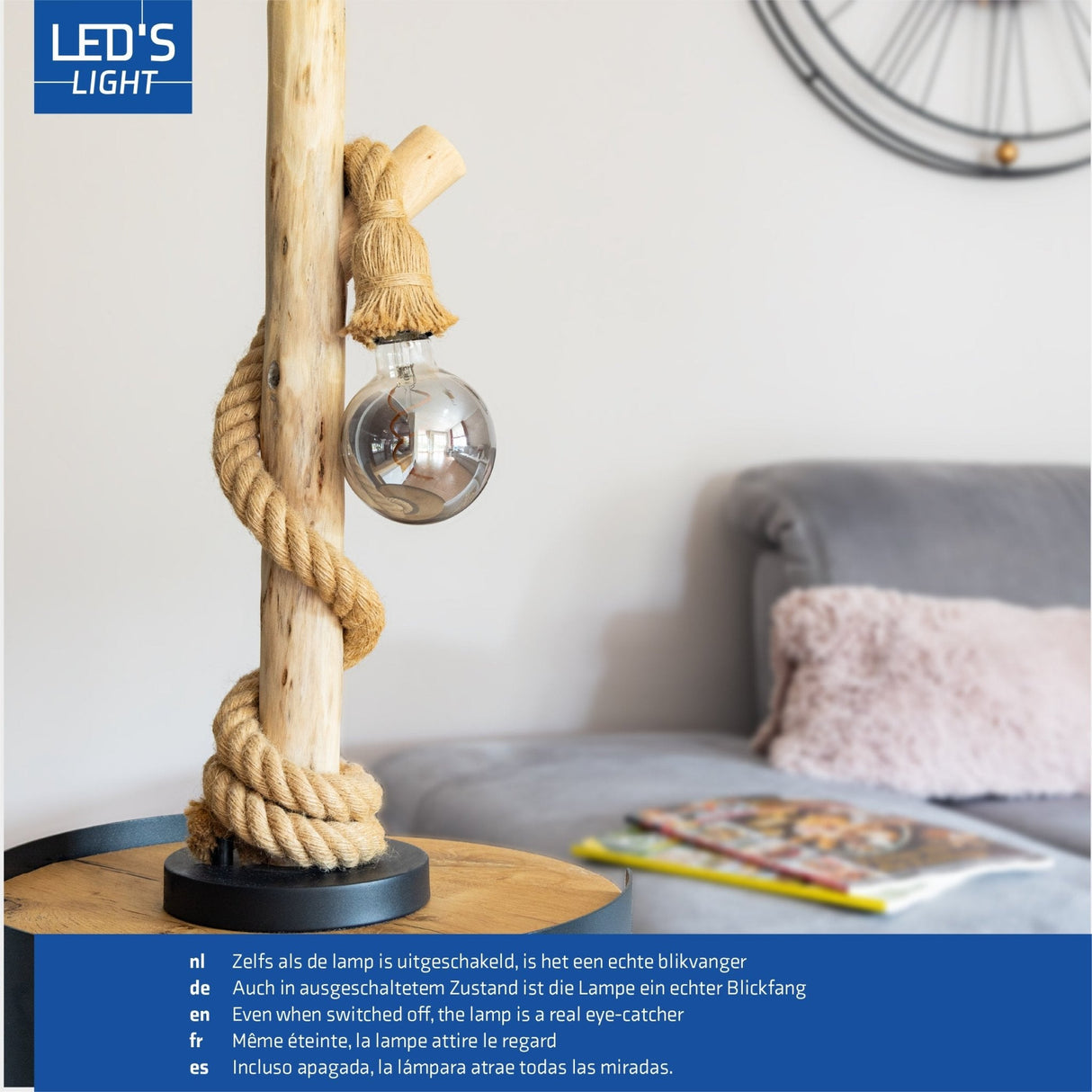 LED-Lampe Smokey E27 - Edison Vintage - Dimmbares Licht - Glühbirne G95