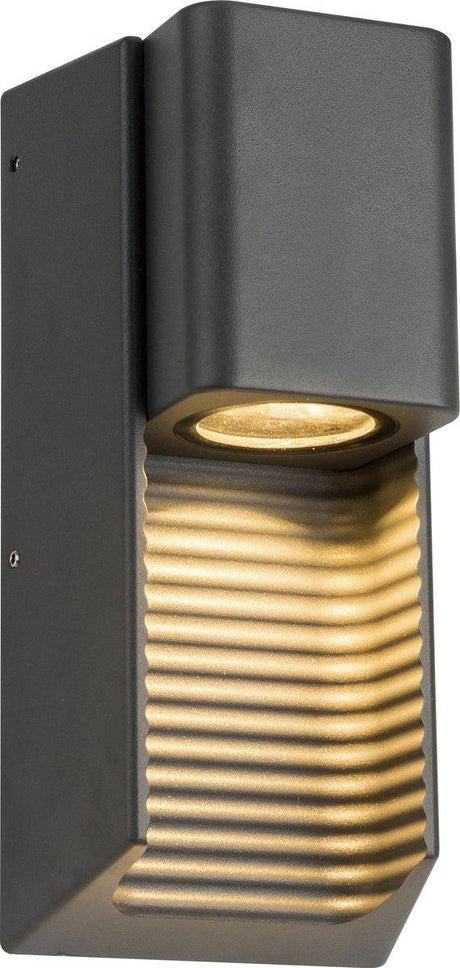 LED Außenwandleuchte mit GU10 Fassung - Streifen - Rimini - IP44 - Anthrazit