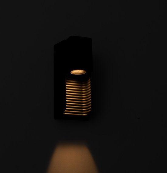 LED outdoor wall lamp with GU10 fitting - Stripes - Rimini - IP44 - Anthracite