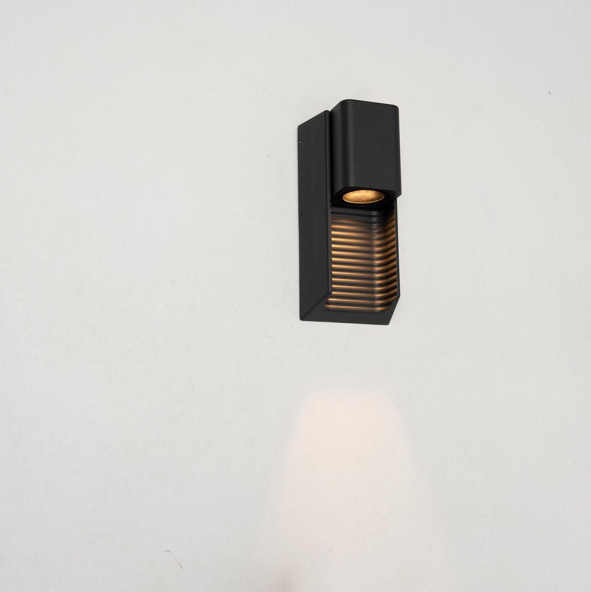 LED outdoor wall lamp with GU10 fitting - Stripes - Rimini - IP44 - Anthracite