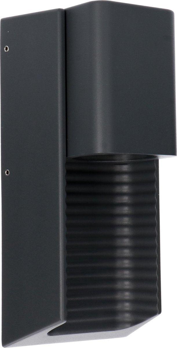 LED outdoor wall lamp with GU10 fitting - Stripes - Rimini - IP44 - Anthracite