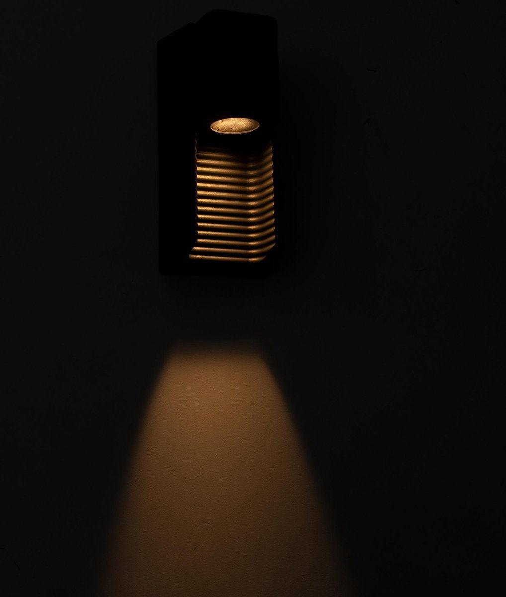 LED outdoor wall lamp with GU10 fitting - Stripes - Rimini - IP44 - Anthracite