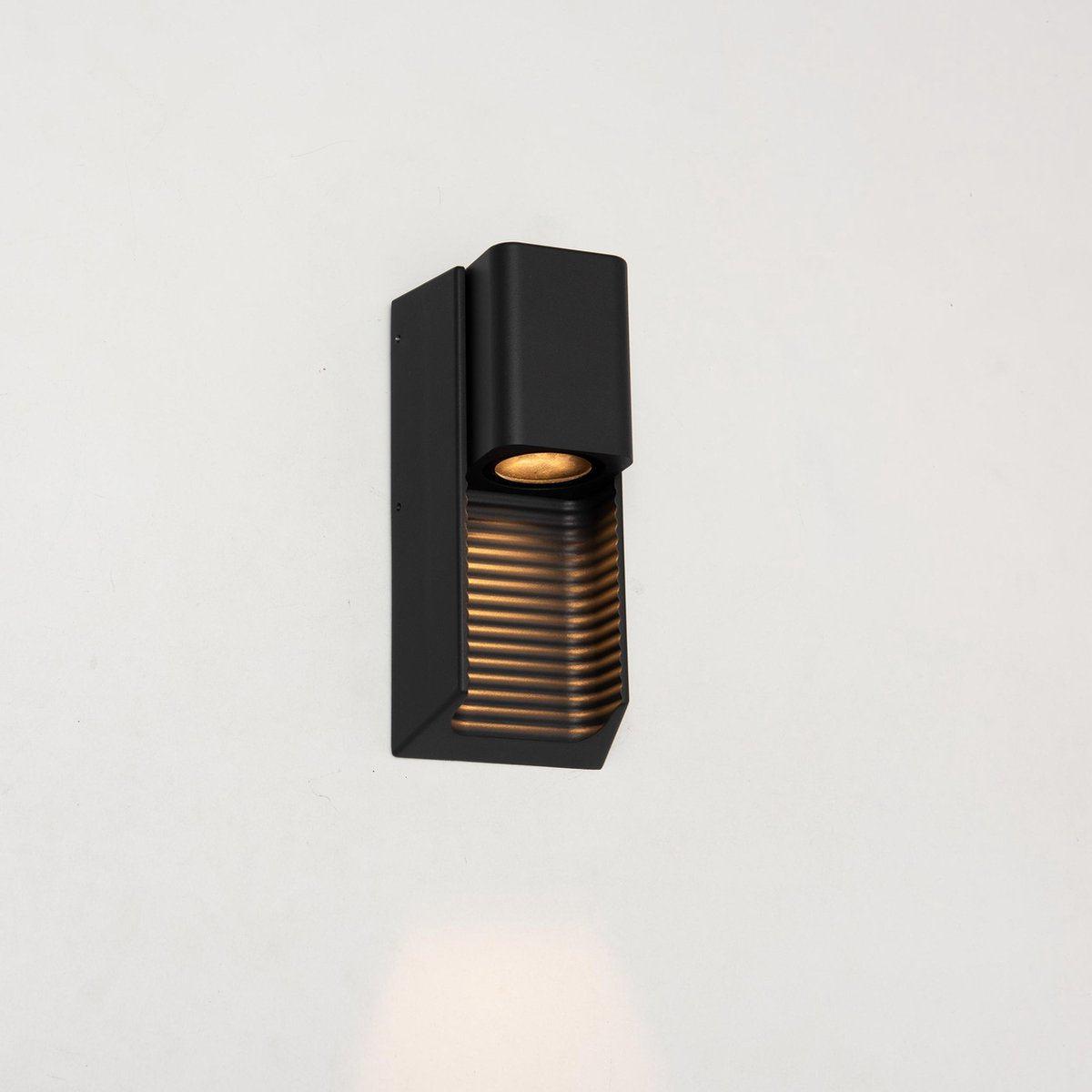 LED outdoor wall lamp with GU10 fitting - Stripes - Rimini - IP44 - Anthracite