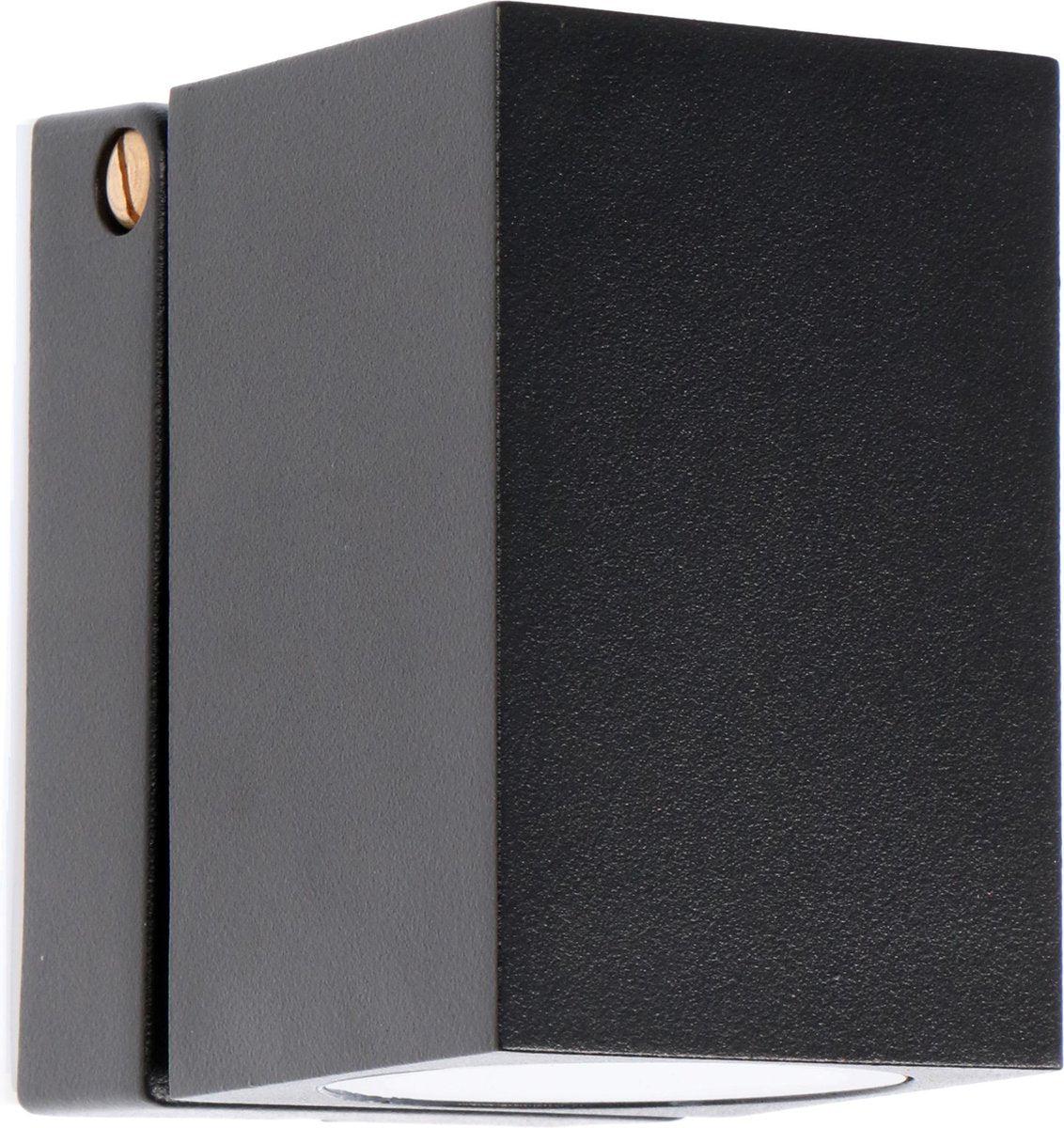 LED's Light Schwenkbare LED-Außenleuchte - GU10-Fassung - IP44 - Schwarz - Modell Lucca