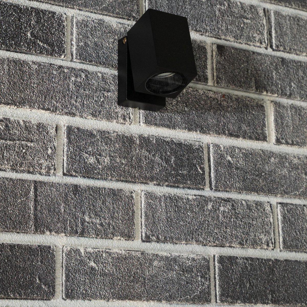 LED's Light Schwenkbare LED-Außenleuchte - GU10-Fassung - IP44 - Schwarz - Modell Lucca