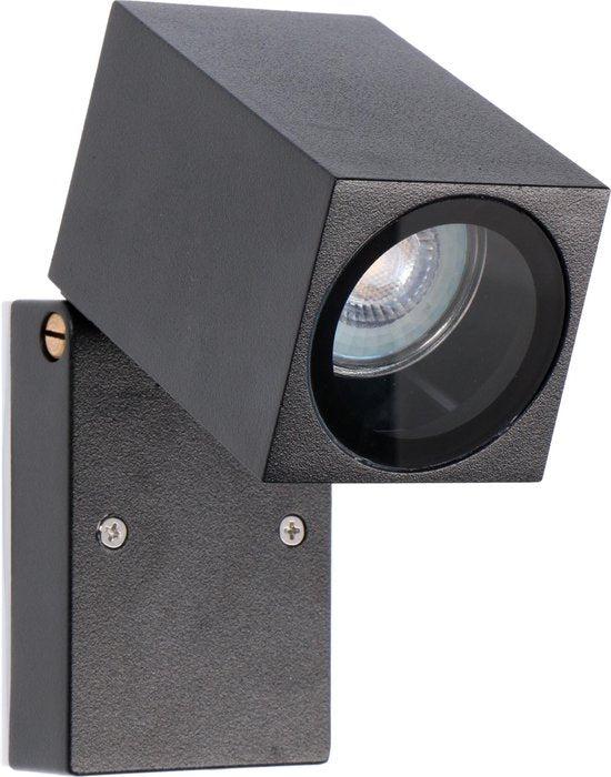 LED's Light Schwenkbare LED-Außenleuchte - GU10-Fassung - IP44 - Schwarz - Modell Lucca