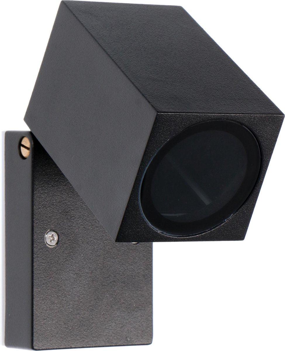 LED's Light Schwenkbare LED-Außenleuchte - GU10-Fassung - IP44 - Schwarz - Modell Lucca