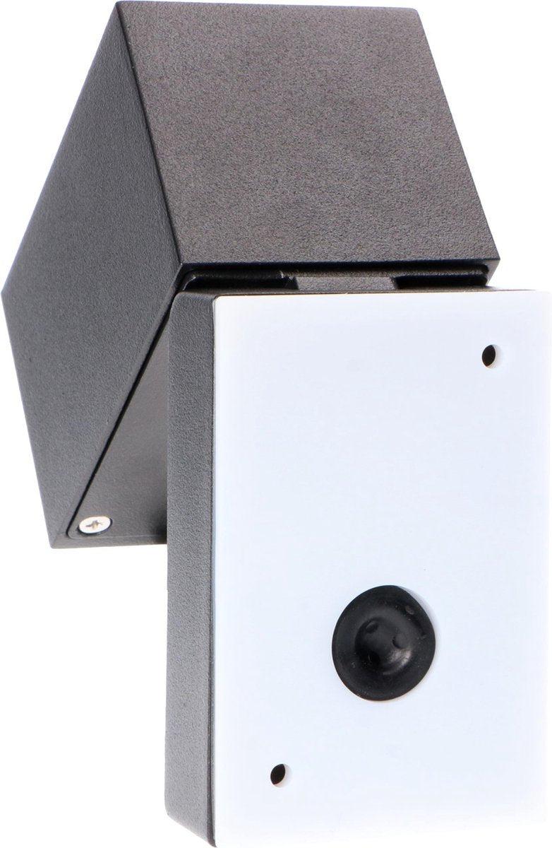 LED's Light Schwenkbare LED-Außenleuchte - GU10-Fassung - IP44 - Schwarz - Modell Lucca