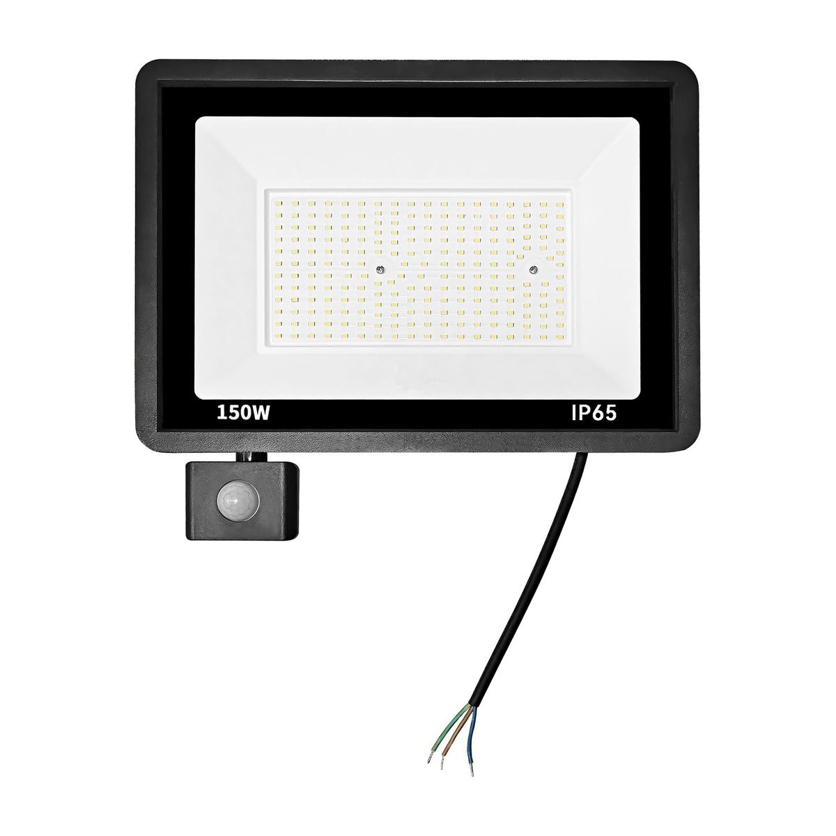 LED schijnwerper 150W met bewegingssensor koelwit 4000K – voorkant