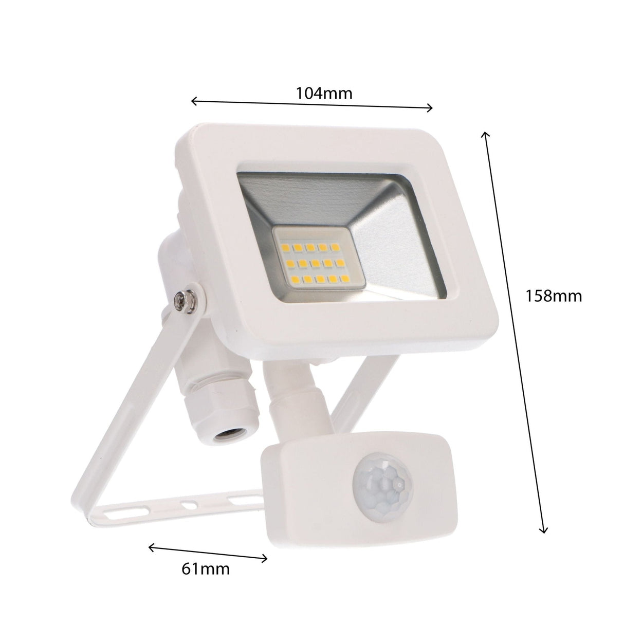 LED-Flutlicht 1100 - Mit Licht- und Bewegungssensor - Innen & Außen - 10W - Weiß