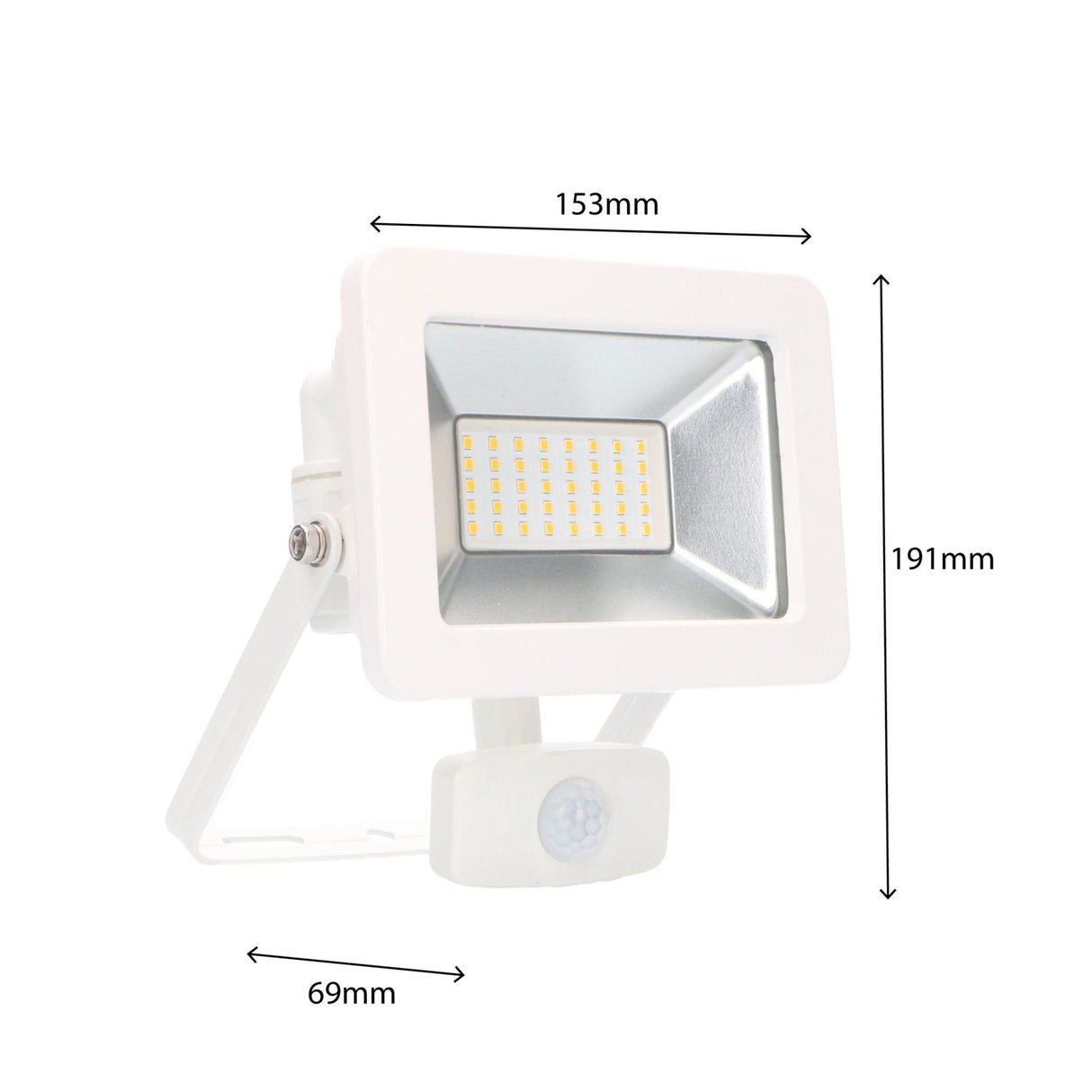LED-Flutlicht 3300 - Mit Licht- und Bewegungssensor - Innen & Außen - 30W - Weiß