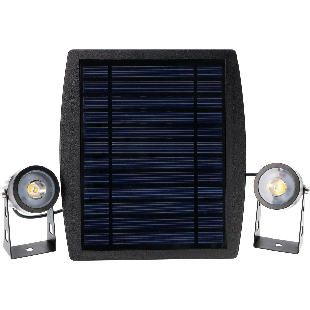 LED Solar Garden Spotlight 140 Lumen - Warm White 3000K - IP65 - Pack of 2 - Solar Panel