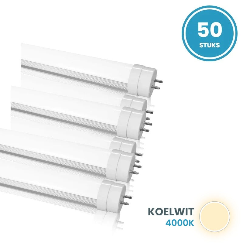 Doos met 50 LED TL buizen T8 120cm 18W koelwit 4000K