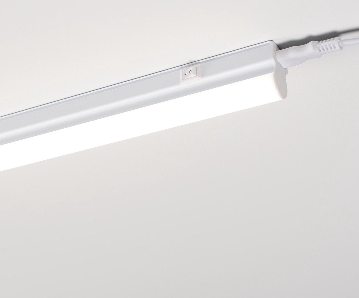LED-T5-Leiste, kaltweiß, 4000 K, 90 cm, 400 Lumen, verbindbar, für Schränke und Küchen