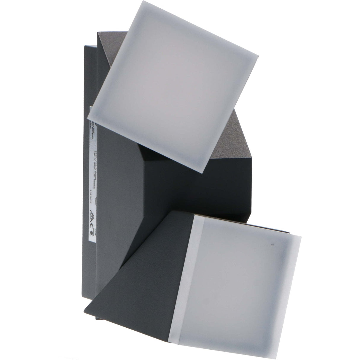 2er Pack LED's Light 2-flammige LED Design Außenleuchte - Modell Terni - Drehbar - Warmweiß - Anthrazit